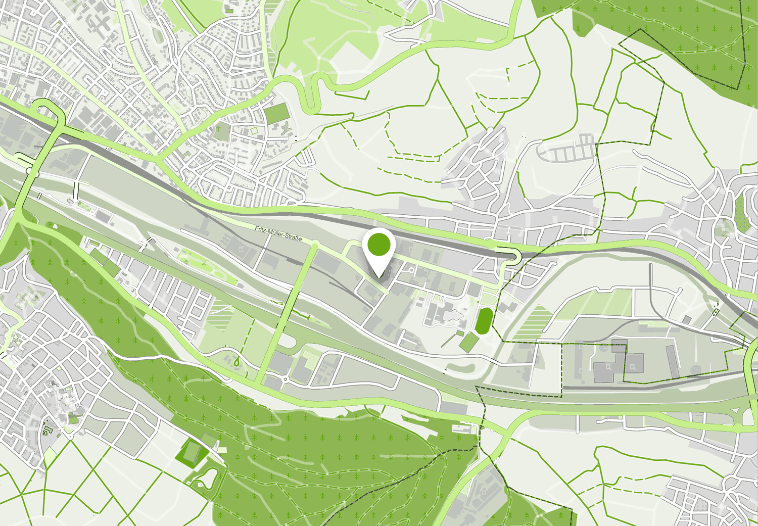 Karte von Fritz-Müller-Straße 145 73730 Esslingen